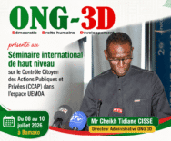 L’ONG 3D participe au Séminaire international de haut niveau sur le Contrôle Citoyen des Actions Publiques et Privées (CCAP) dans l’espace UEMOA